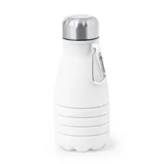 Składana butelka sportowa 550 ml z karabińczykiem - kolor biały